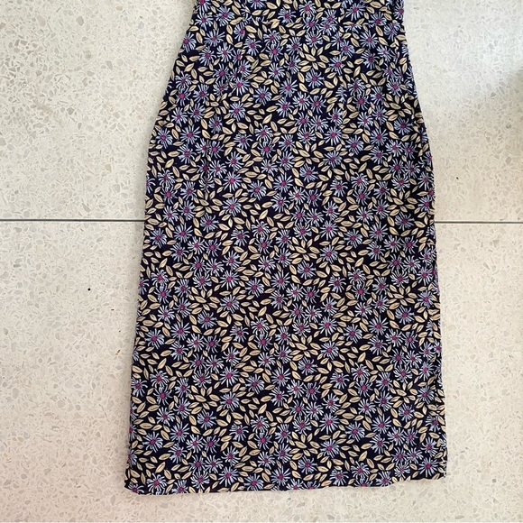 Joie Paige Cotton Midi Dress Caviar Multi Black Floral Print – Size L – NWOT - Picture 7 of 12